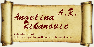 Angelina Rikanović vizit kartica